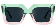 Brandon Square Green-Pink Sunglasses | Zeelool Glasses