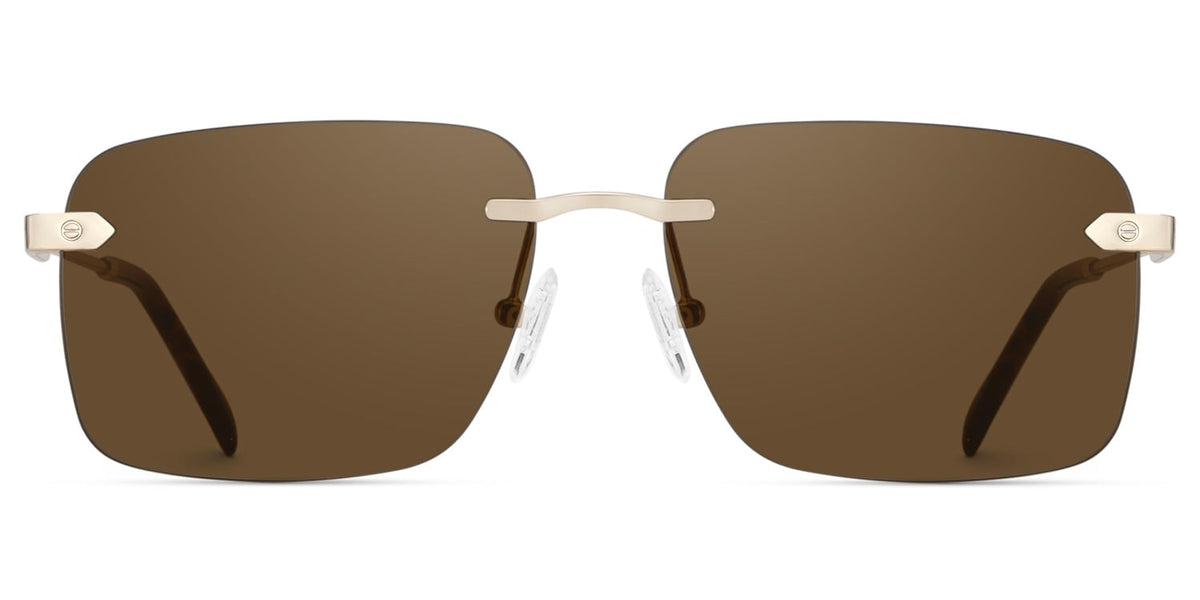Rey Gold Rectangle Sunglasses Online | Zeelool