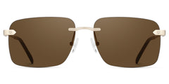 Rey Gold Rectangle Sunglasses Online | Zeelool