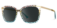 Spring hinges Sidibe Sunglasses, Sidibe Blue leopard Sunglasses -Zeelool