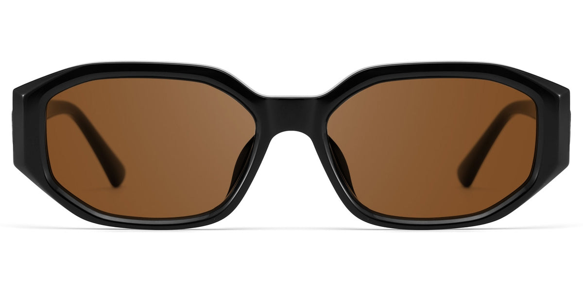 Kiara Black Geometric Sunglasses in TR90 Material