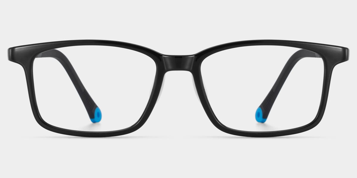 June Rectangle Black Frame Eyeglasses for Pre-tweens