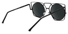Evette Geometric Black Sunglasses | Zeelool Glasses