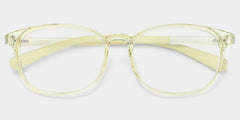 Kids Rectangle Crystal Yellow Amaker Frame Glasses | Zeelool