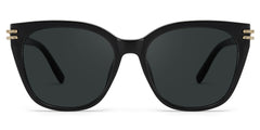 Catalina Black Square Polarized Sunglasses Online | Zeelool