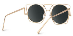 Ybarra Geometric Gold Sunglasses | Zeelool Glasses