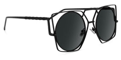 Evette Geometric Black Sunglasses | Zeelool Glasses