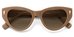 Azura Brown Cat Eye Polarized Sunglasses Online | Zeelool