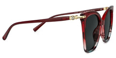 Lamar Butterfly Red Sunglasses and Two-Tone Frames
