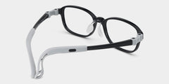 Bright Rectangle Black Frame Eyeglasses for Pre-tweens