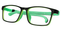 Arddin Rectangle Green Frame Eyeglasses for Tweens