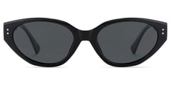 Raine Cat-eye Black Polarized Sunglasses