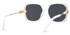 Square White Sunglasses Frames