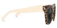 Malcolm Large Havana Sunglasses Frames With White Arms | Zeelool