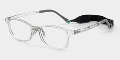 Luca Rectangle Crystal Gray Frame Eyeglasses for Pre-tweens