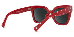 Malcolm Square Red Polka Dot Frame Sunglasses | Zeelool