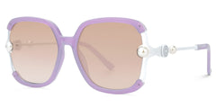 Square Purple Sunglasses Frames