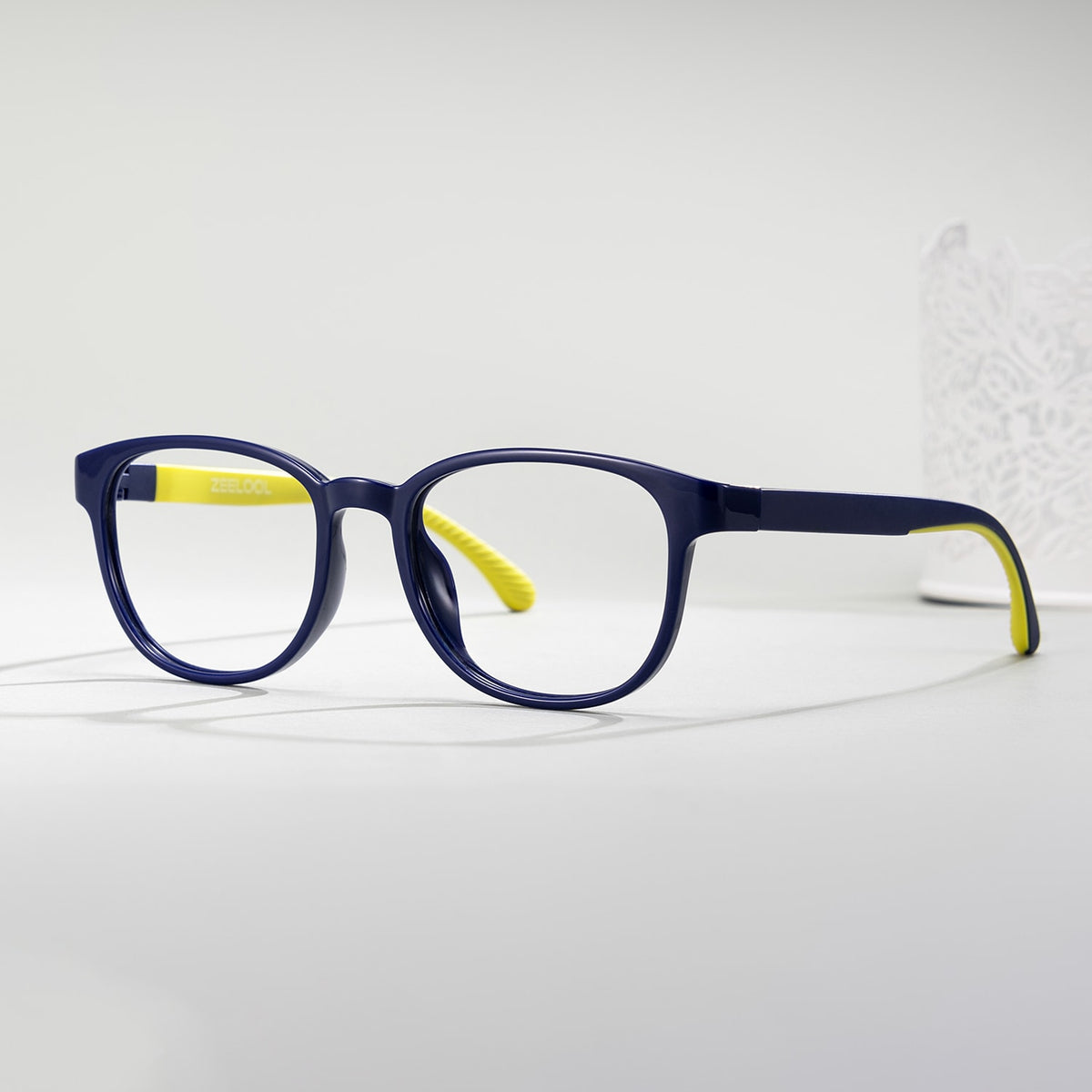 Dale Round Black Yellow Frame Eyeglasses for Pre-tweens