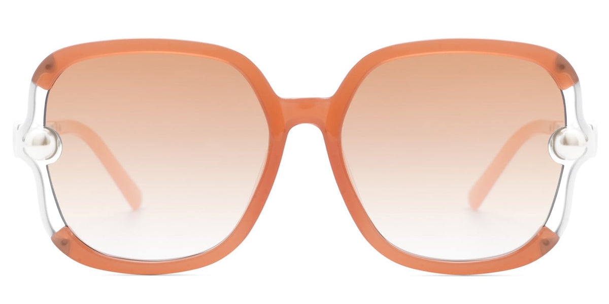 Square Orange Sunglasses Frames