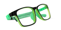 Arddin Rectangle Green Frame Eyeglasses for Tweens