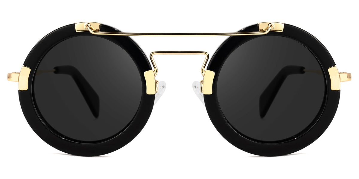 Martis Round Black Sunglasses | Zeelool Glasses