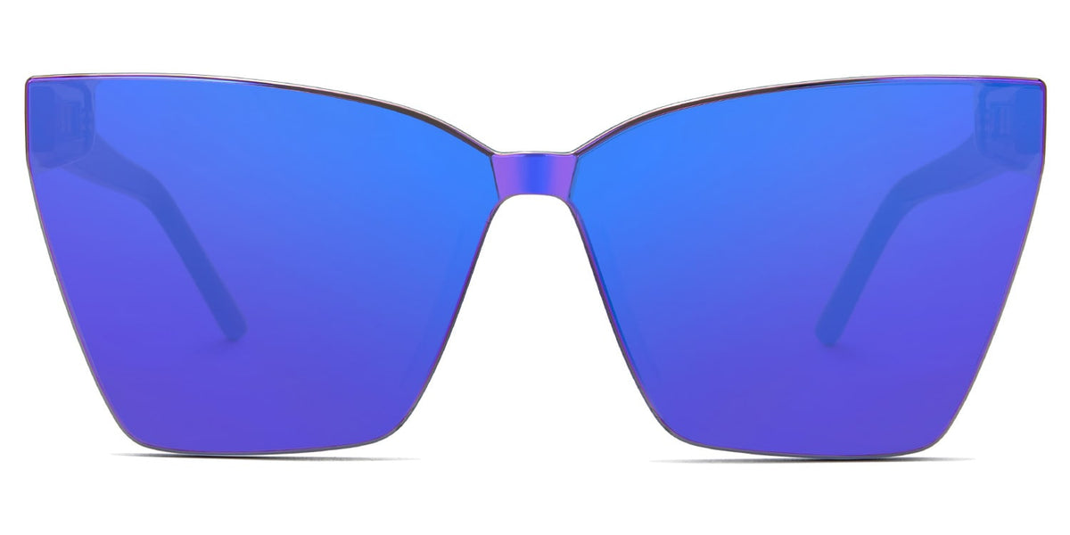 Liliane - Square Blue Frame Sunglasses