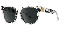 Kerri Wide Cow Print Sunglasses with Square Frames | Zeelool