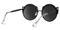 Nelida Designer Sunglasses in Round Black Frame
