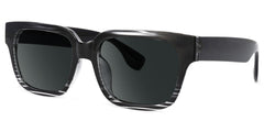 Colin Rectangle Black Chunky Frame Sunglasses for Men