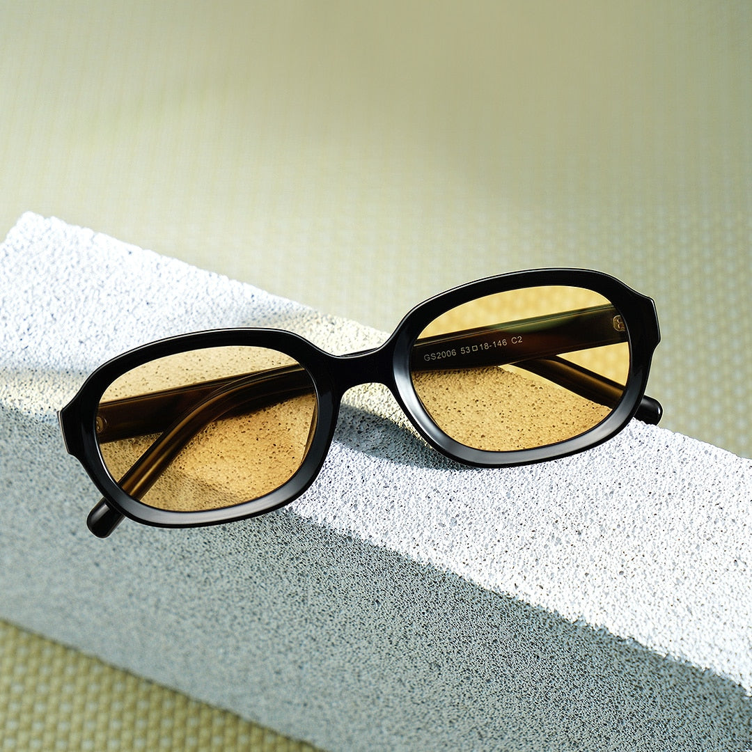 Astra Black Frame Polarized Sunglasses with geometric Style Online | ZEELOOL