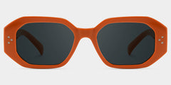 Soleil orange Frame Polarized Sunglasses with rectangle Style Online | ZEELOOL