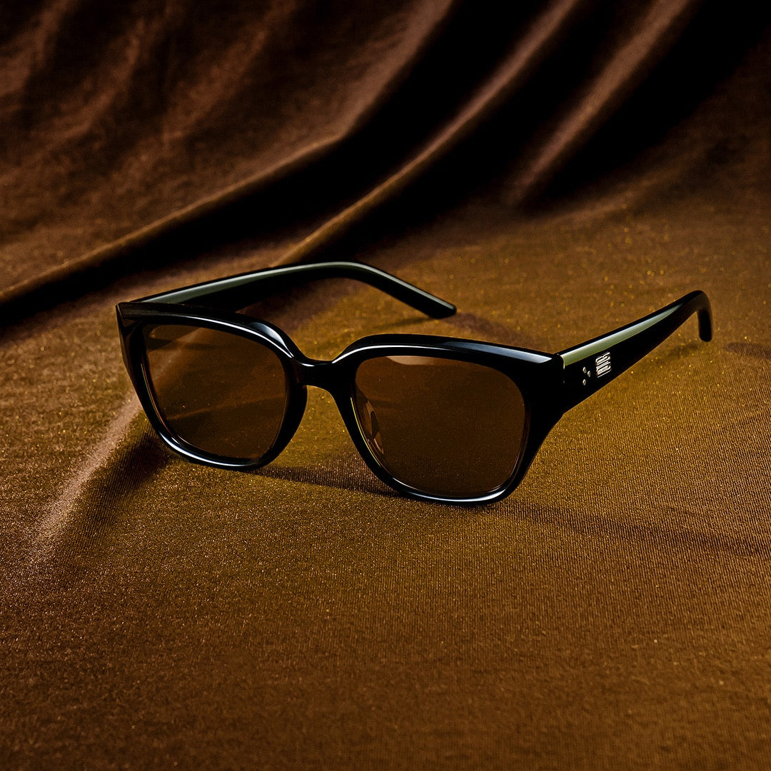 Serene Black Crystal Cat eye Polarized Sunglasses Online | Zeelool