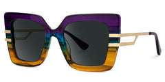 Designer Poutine Sunglasses in Mixed-Materials Full-frame