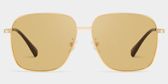 Valentina gold Frame Polarized Sunglasses with square Style Online | ZEELOOL