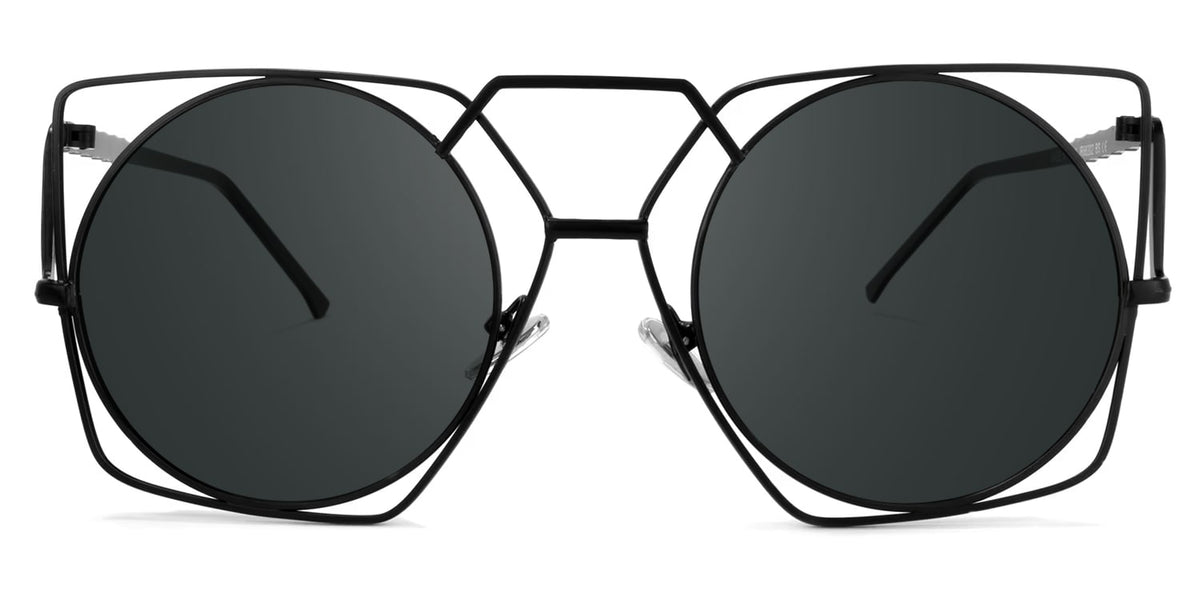 Evette Geometric Black Sunglasses | Zeelool Glasses