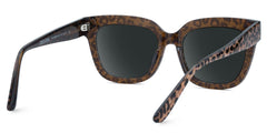 Designer Brown Leopard Square Prescription Sunglasses
