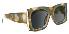 Yael Square Wide Olive Sunglasses and Big Frames