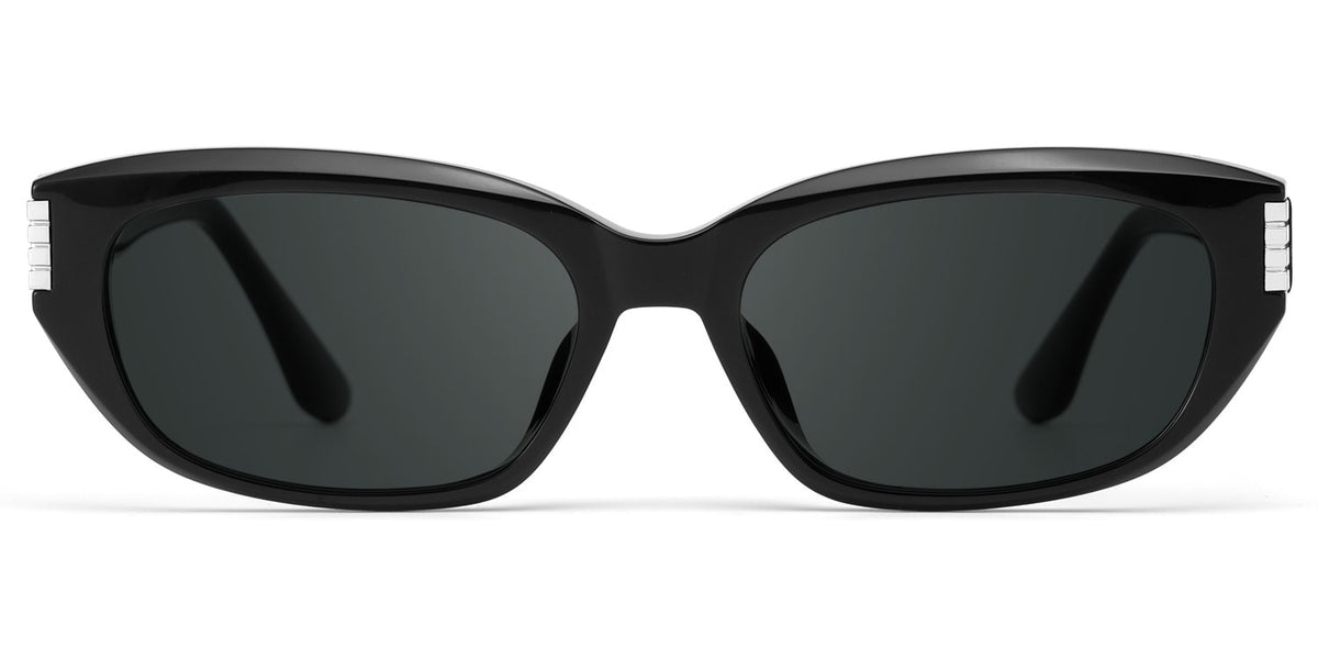 Riviera Black Geometric Sunglasses in TR90 Material