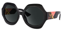 Geoffrey Geometric Black Sunglasses | Zeelool Glasses