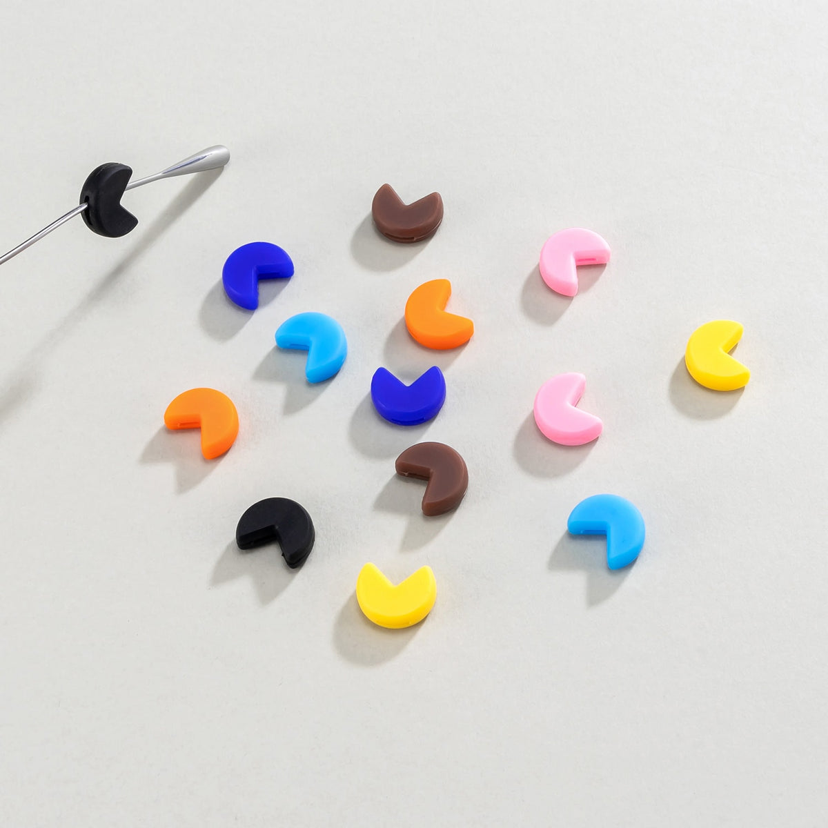 7 Pair Moon Shape Multicolor Non-Slip Ear Grips