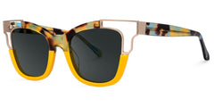 Rhoden Yellow Cateye Frame Sunglasses | Zeelool