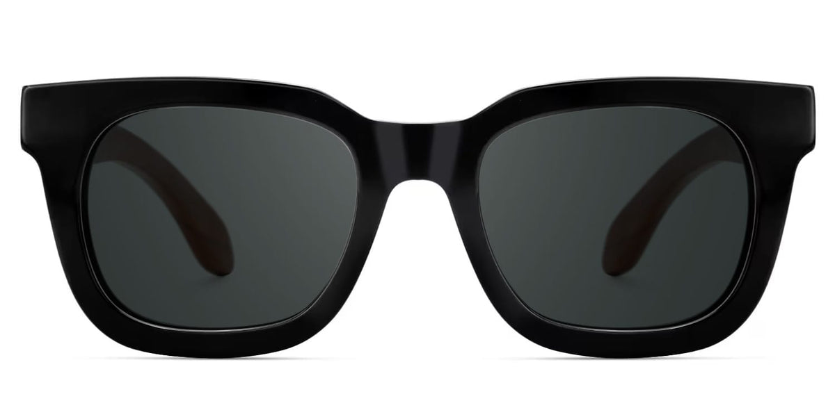 Sam Rectangle Wood Thick Frame Sunglasses for Men | Zeelool