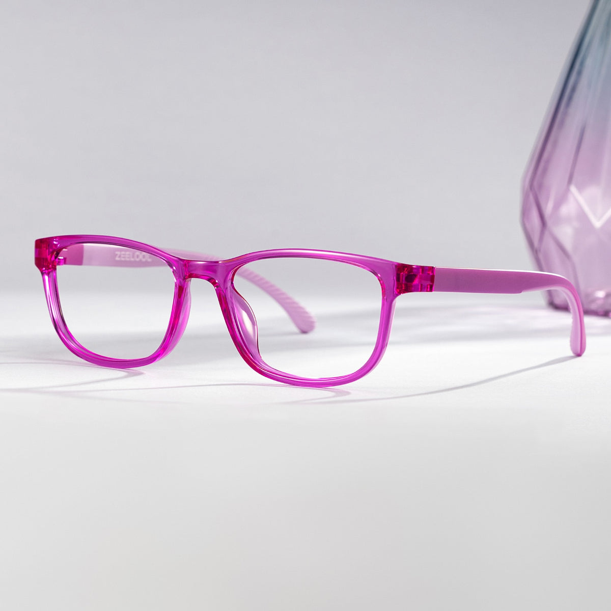 Robin Rectangle Pink Frame Eyeglasses for Pre-tweens