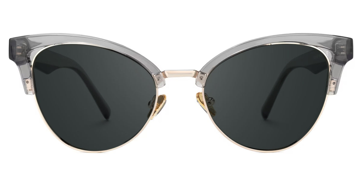 Charlene Browline Gray Sunglasses and Cateye Frames