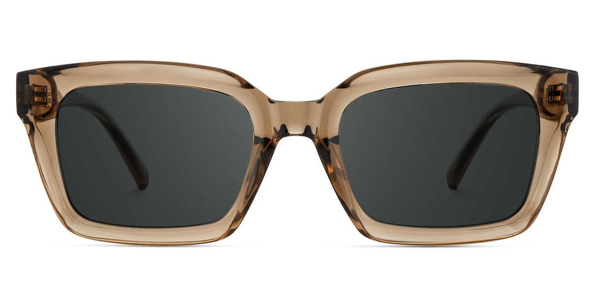 Grover Rectangle Sunglasses and Champagne Color Frames