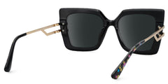 Square Frame Fashion Sunglasses With Colorful Shiny Heart