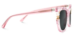 Transparent Pink Sunglasses with Pearl and Glitter Stars
