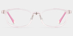 Luca Rectangle Crystal Pink Frame Eyeglasses for Pre-tweens