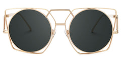 Ybarra Geometric Gold Sunglasses | Zeelool Glasses