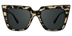 Leopard Print Cat Eye Sunglasses With Black Temple